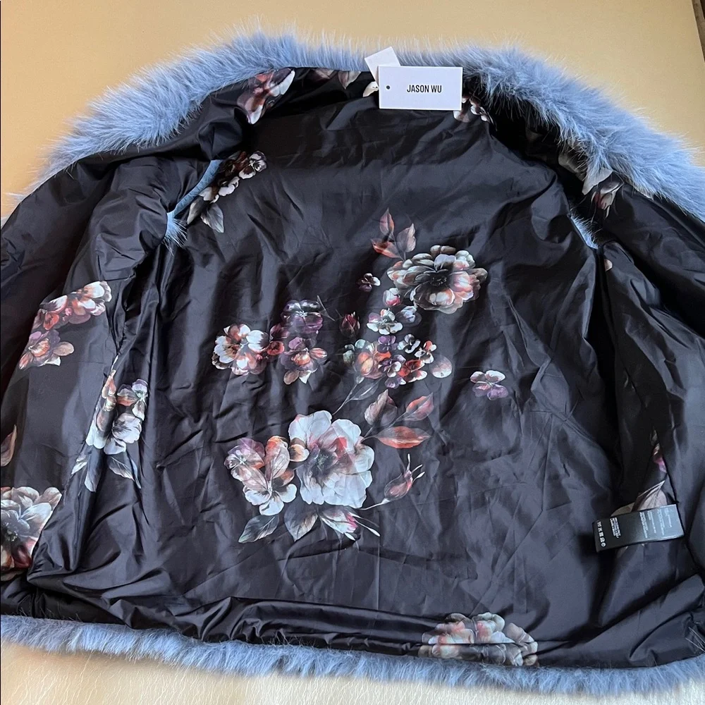 Jason Wu Soft Blue Faux Fur Wrap - Picture 7 of 11